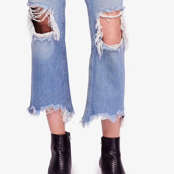 Free People Women's Jeans Free People Maggie Mid Rise Straight - Picture 2 of 4